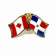 DOMINICAN REPUBLIC / CANADA COUNTRY FLAG SMALL METAL FRIENDSHIP PIN LAPEL BADGE .. NEW 