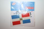 DOMINICAN REPUBLIC COUNTRY FLAG CAR AUTOMOBILE  BUMPER STICKER .. NEW