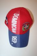 DOMINICAN REPUBLIC COUNTRY FLAG EMBOSSED EMBROIDERED ADULT HAT CAP .. NEW