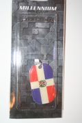 DOMINICAN REPUBLIC COUNTRY FLAG METAL DOG TAG NECKLACE PENDANT .. NEW