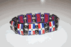 DOMINICAN REPUBLIC COUNTRY FLAG METAL REVERSIBLE SPORTS BRACELET WRISTBAND .. NEW
