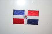 DOMINICAN REPUBLIC COUNTRY FLAG SMALL IRON ON PATCH CREST BADGE  .... NEW