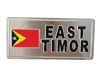 EAST TIMOR COUNTRY FLAG SMALL METAL LICENSE PLATE DECAL STICKER EMBLEM .. NEW