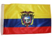 ECUADOR 12" X 18" INCHES COUNTRY HIGH QUALITY FLAG WITH SLEAVE WITHOUT STICK .. FIFA SOCCER WORLD CUP .. NEW