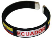 ECUADOR BLACK COUNTRY FLAG C' BRACELET WRISTBAND .. NEW