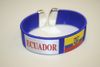 ECUADOR BLUE SUPER THICK COUNTRY FLAG FLEXIBLE BRACELET WRISTBAND .. NEW
