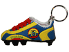 ECUADOR BLUE YELLOW  SOCCER SHOE CLEAT KEYCHAIN ... NEW