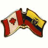 ECUADOR / CANADA COUNTRY FLAG SMALL METAL FRIENDSHIP LAPEL PIN BADGE .. NEW