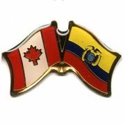 ECUADOR / CANADA COUNTRY FLAG SMALL METAL FRIENDSHIP LAPEL PIN BADGE .. NEW