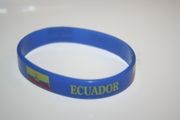 ECUADOR COUNTRY FLAG BLUE SOCCER FOOTBALL SILICONE BRACELET .. FIFA WORLD CUP .. NEW