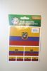 ECUADOR COUNTRY FLAG COLLECTION OF 7 DIFFERENT SIZE STICKERS ... NEW