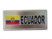 ECUADOR COUNTRY FLAG LICENSE PLATE STICKER .. NEW