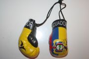 ECUADOR COUNTRY FLAG PAIR OF MINIATURE BOXING GLOVES .. NEW