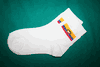ECUADOR COUNTRY FLAG PAIR OF WHITE HIGH QUALITY DRESS SOCKS ... 2 SIZES AVAILABLE .. MEN'S & WOMEN'S .. NEW IN PACKAGE
