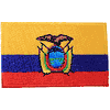 ECUADOR COUNTRY FLAG SMALL IRON ON PATCH CREST BADGE .. NEW