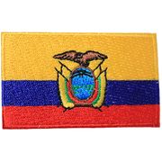 ECUADOR COUNTRY FLAG SMALL IRON ON PATCH CREST BADGE .. NEW