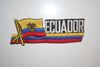 ECUADOR COUNTRY FLAG WORD IRON-ON PATCH CREST BADGE .. NEW