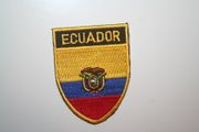 ECUADOR OVAL COUNTRY FLAG IRON ON SHIELD PATCH CREST BADGE .. NEW