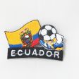 ECUADOR SOCCER BALL FOOTBALL IRON ON EMBROIDERED PATCH CREST BADGE ... NEW