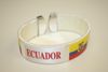 ECUADOR WHITE SUPER THICK COUNTRY FLAG FLEXIBLE BRACELET WRISTBAND .. NEW