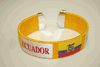 ECUADOR YELLOW SUPER THICK COUNTRY FLAG FLEXIBLE BRACELET WRISTBAND .. NEW