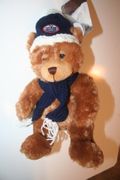 EDMONTON OILERS  PLUSH STUFFED BEAR ANIMAL WITH WINTER HAT .. NHL HOCKEY ..NEW