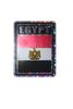 EGYPT SQUARE COUNTRY FLAG METALLIC BUMPER STICKER DECAL .. SIZE  3" X 4" INCHES .. NEW