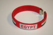 EGYPT RED COUNTRY FLAG FLEXIBLE NYLON BRACELET WRISTBAND ... NEW