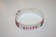 EGYPT WHITE COUNTRY FLAG FLEXIBLE BRACELET WRISTBAND .. NEW