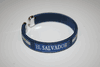 EL SALVADOR BLUE COUNTRY FLAG FLEXIBLE  BRACELET WRISTBAND ... NEW