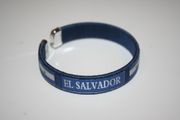 EL SALVADOR BLUE COUNTRY FLAG FLEXIBLE  BRACELET WRISTBAND ... NEW