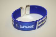 EL SALVADOR BLUE SUPER THICK COUNTRY FLAG FLEXIBLE BRACELET WRISTBAND .. NEW