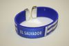 EL SALVADOR BLUE SUPER THICK COUNTRY FLAG FLEXIBLE BRACELET WRISTBAND .. NEW