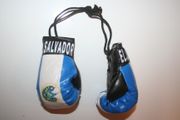 EL SALVADOR COUNTRY FLAG PAIR OF MINIATURE BOXING GLOVES .. NEW