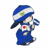 EL SALVADOR LITTLE BOY COUNTRY FLAG IRON ON EMBROIDERED PATCH CREST BADGE .. NEW