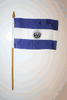 EL SALVADOR NATIONAL COUNTRY FLAG 4" X 6" SMALL STICK FLAG ON 10" POLE .. NEW