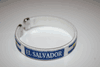 EL SALVADOR WHITE COUNTRY FLAG FLEXIBLE BRACELET WRISTBAND .. NEW