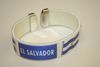 EL SALVADOR WHITE SUPER THICK COUNTRY FLAG FLEXIBLE BRACELET WRISTBAND .. NEW