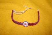 ENGLAND COUNTRY FLAG RED AND GREEN WOVEN BRACELET ...NEW
