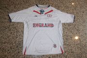 ENGLAND COUNTRY FLAG  SOCCER FOOTBALL JERSEY SHIRT TOP BY DRAKO .. ONE SIZE .. NEW