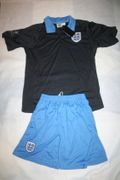 ENGLAND EURO CUP 2012 BLACK FOOTBALL SOCCER JERSEY KIT WITH SHORTS ..NEW