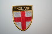 ENGLAND OVAL COUNTRY FLAG IRON ON SHIELD PATCH CREST BADGE . NEW