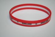 ENGLAND SOCCER BALL FOOTBALL COUNTRY FLAG COLORS LAYERED SILICONE BRACELET WRISTBAND ... ADULT AND KIDS SIZES ..NEW