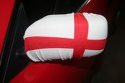ENGLAND ST GEORGES CROSS COUNTRY FLAG SET OF 2 CAR SIDE MIRROR COVERS ... AUTOMOBILE .. NEW