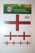 ENGLAND ST GEORGES CROSS COUNTRY FLAG SET OF 7 DIFFERENT STICKERS DECALS EMBLEMS .. FIFA WORLD CUP FOOTBALL .. NEW