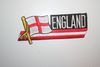 ENGLAND ST GEORGES CROSS COUNTRY FLAG WORD IRON ON PATCH CREST BADGE .. NEW ENGLAND ST GEORGES CROSS COUNTRY FLAG WORD IRON ON PATCH CREST BADGE .. NEW