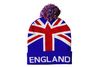 ENGLAND UNITED KINGDOM COUNTRY FLAG TOQUE HAT WITH POM POM
