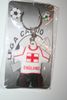 ENGLAND WHITE & BLACK SOCCER JERSEY SILICONE KEYCHAIN .. FIFA WORLD CUP SOCCER FOOTBALL ENGLAND WHITE & BLACK SOCCER JERSEY SILICONE KEYCHAIN .. FIFA WORLD CUP SOCCER FOOTBALL