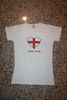 ENGLAND WHITE LADIES WOMEN'S T-SHIRT TOP WITH A COUNTRY FLAG HEART ... SIZE ADULT SMALL & MEDIUM ONLY .. NEW ENGLAND WHITE LADIES WOMEN'S T-SHIRT TOP WITH A COUNTRY FLAG HEART ... SIZE ADULT SMALL & MEDIUM ONLY .. NEW