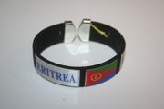 ERITREA BLACK SUPER THICK COUNTRY FLAG BRACELET WRISTBAND .. NEW